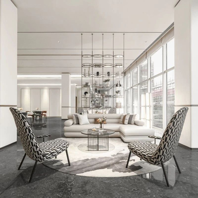 HWCD设计 现代售楼处洽谈区