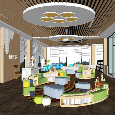  现代儿童活动室su模型 