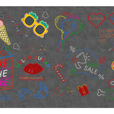  现代霓虹灯su模型 