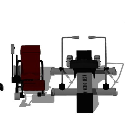  现代健身房健身器材su模型 