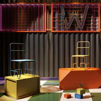 工业风钢管单椅3d模型