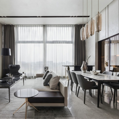 GFD广飞设计 现代客厅餐厅