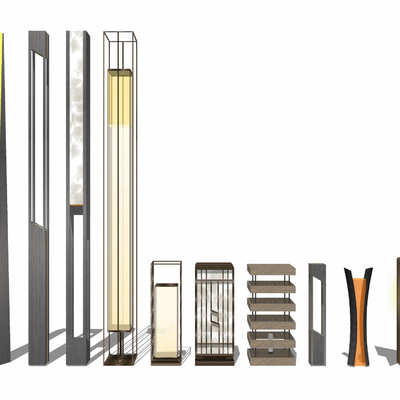 现代简约户外景观灯su模型