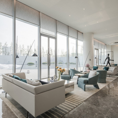 君悦美家软装 现代售楼处洽谈区