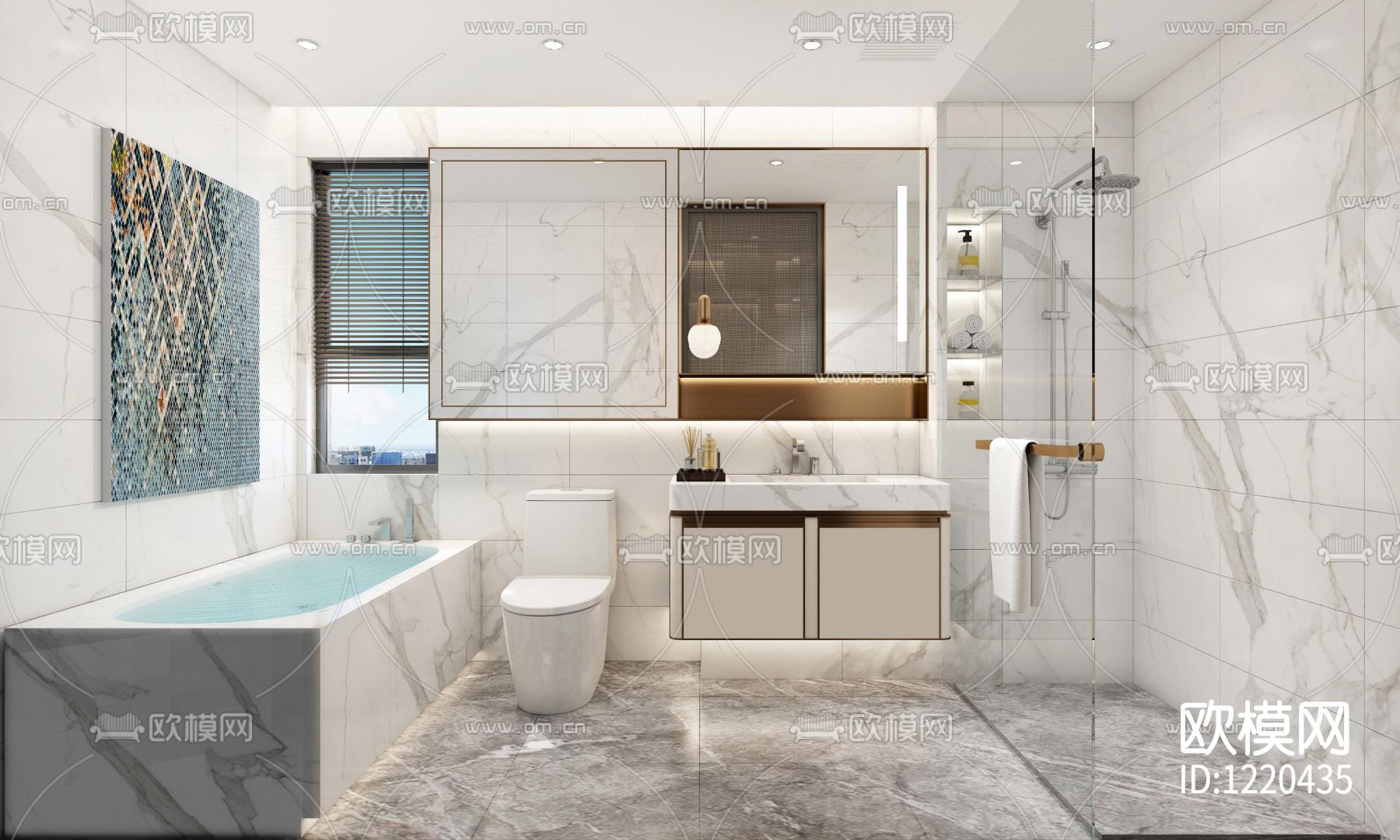 江苏常州新城143M²洋房样板间下载（渲染图4）