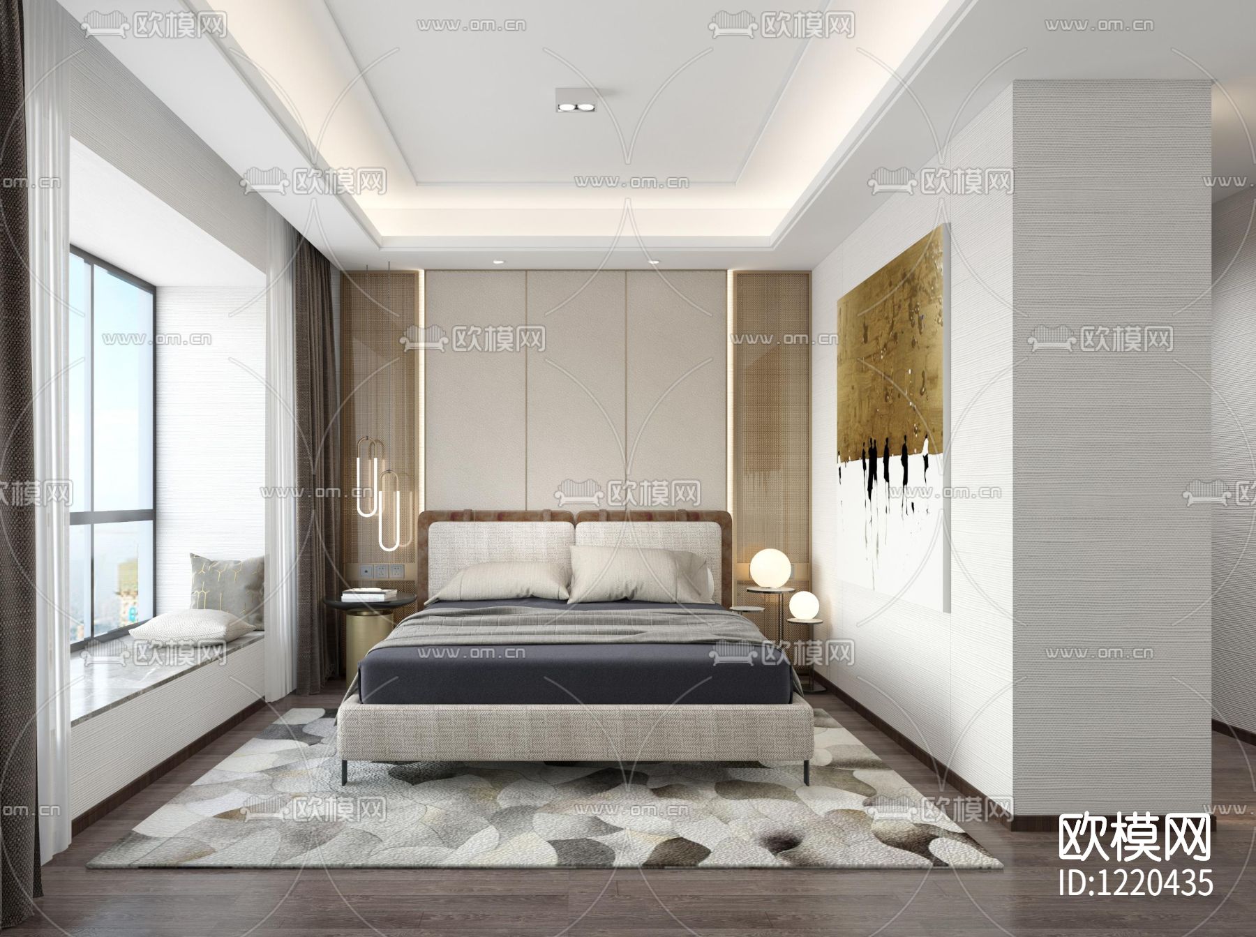 江苏常州新城143M²洋房样板间下载（渲染图3）