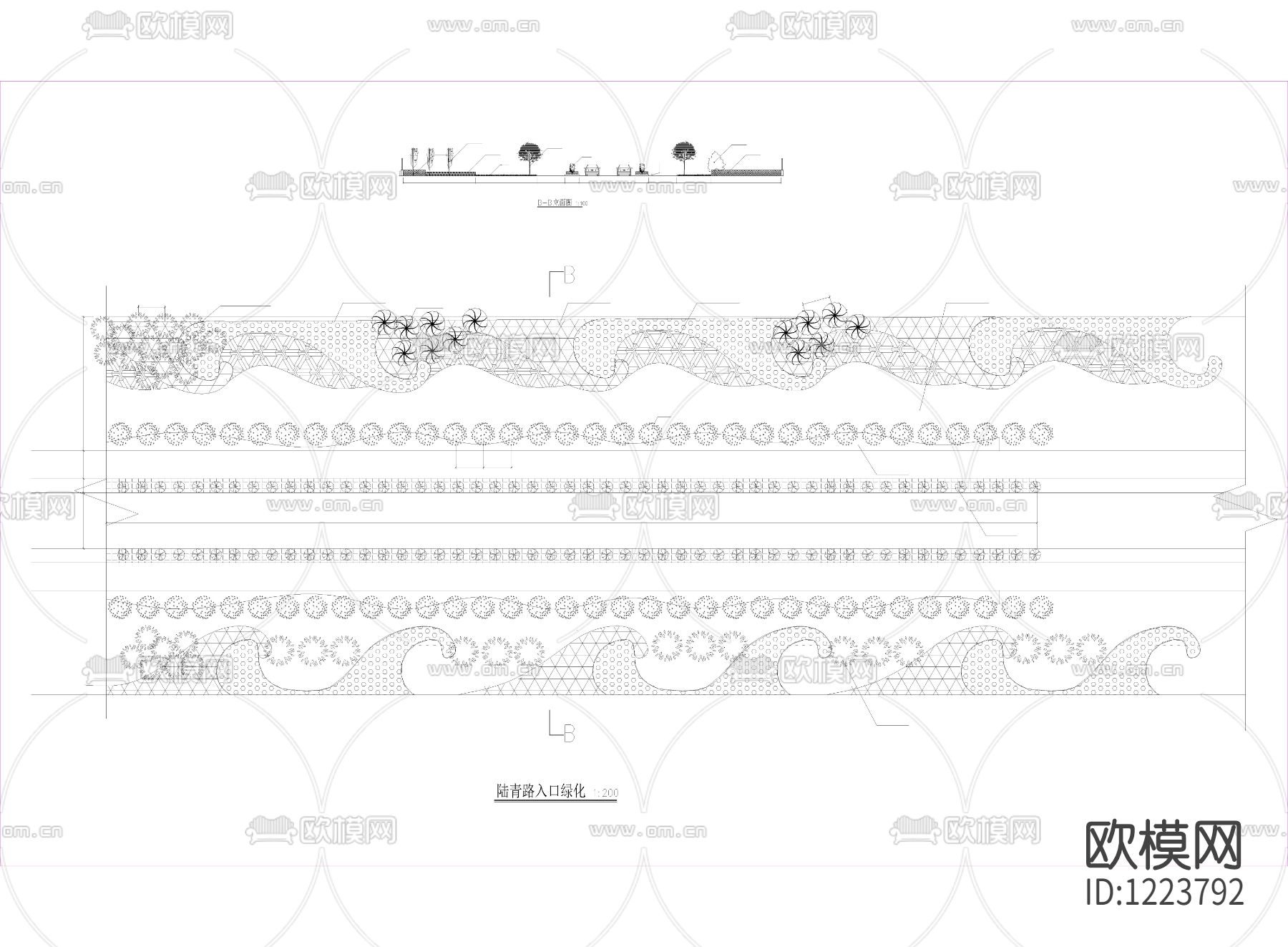 陆青路入口绿化设计下载