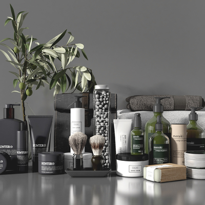  现代化妆品洗涤用品su模型 