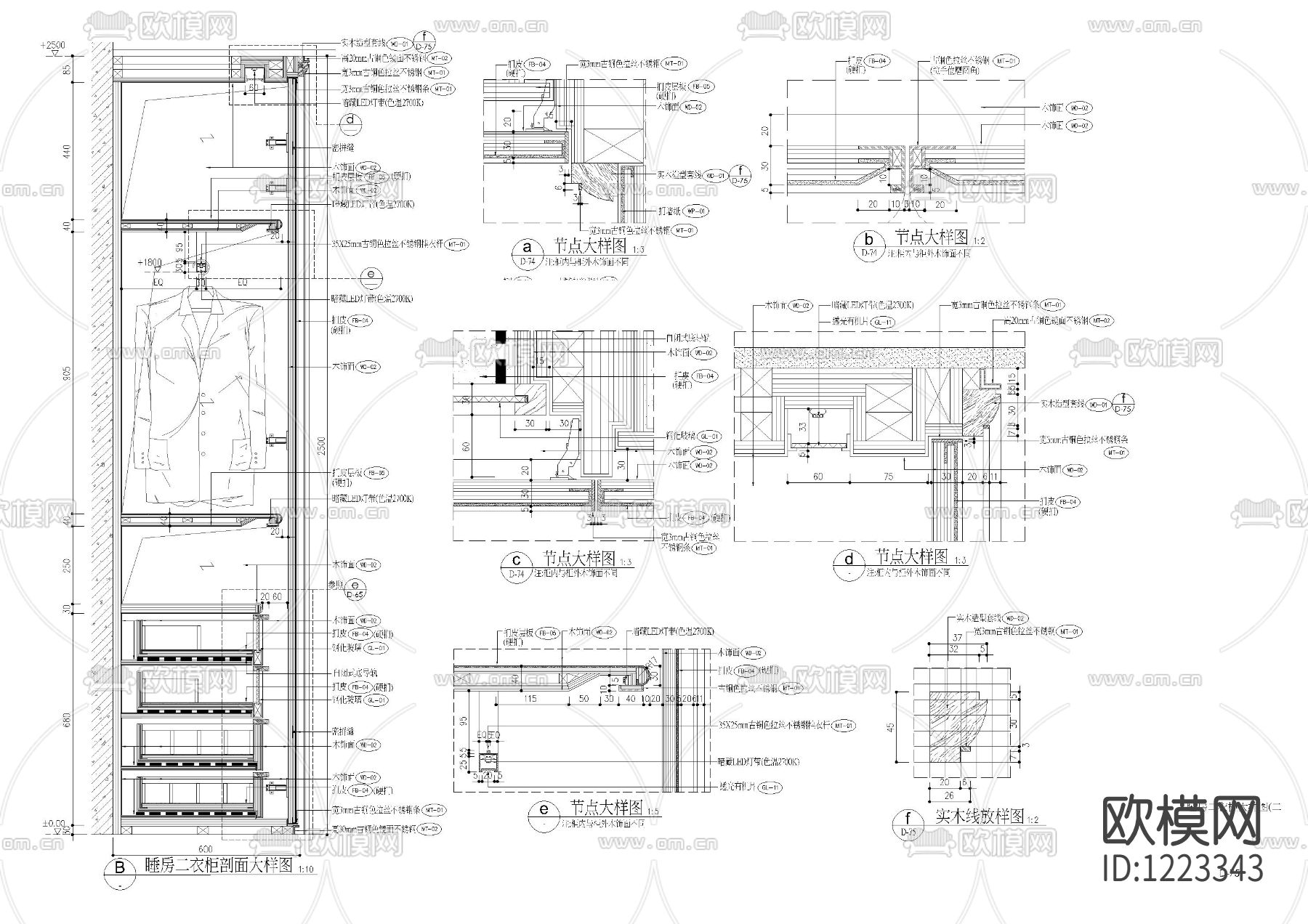 衣柜CAD节点图库合集下载（渲染图6）
