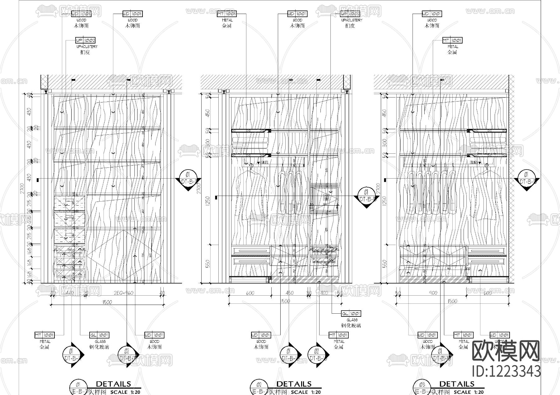 衣柜CAD节点图库合集下载（渲染图7）