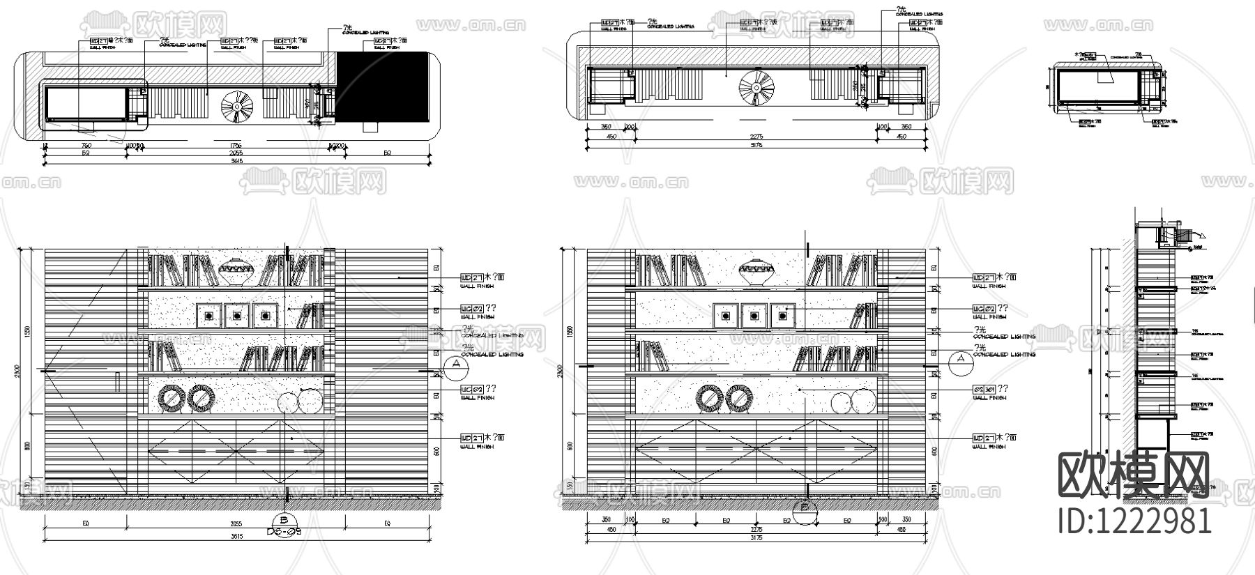书柜立面+节点下载