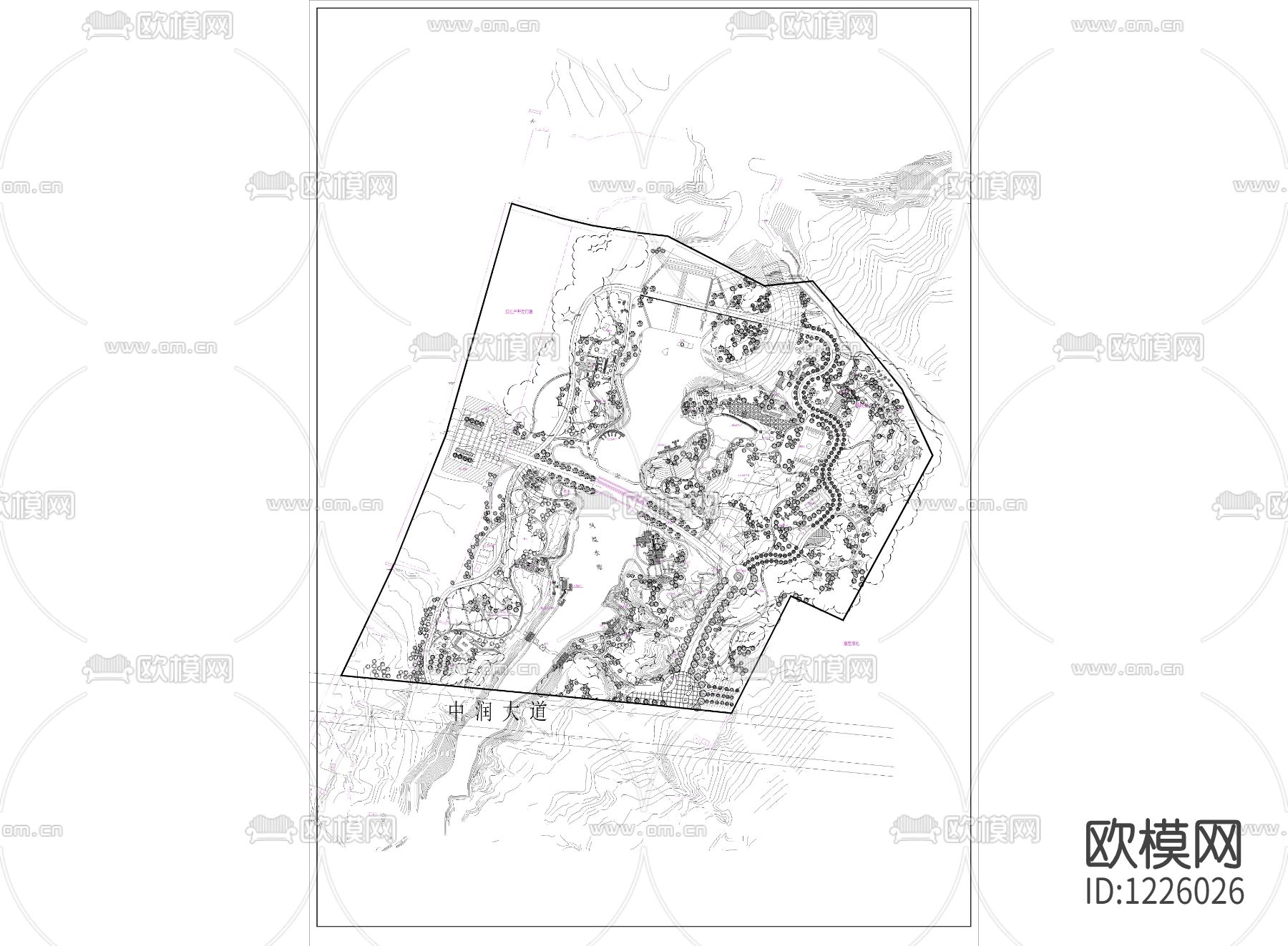 公园景观规划平面布置图下载
