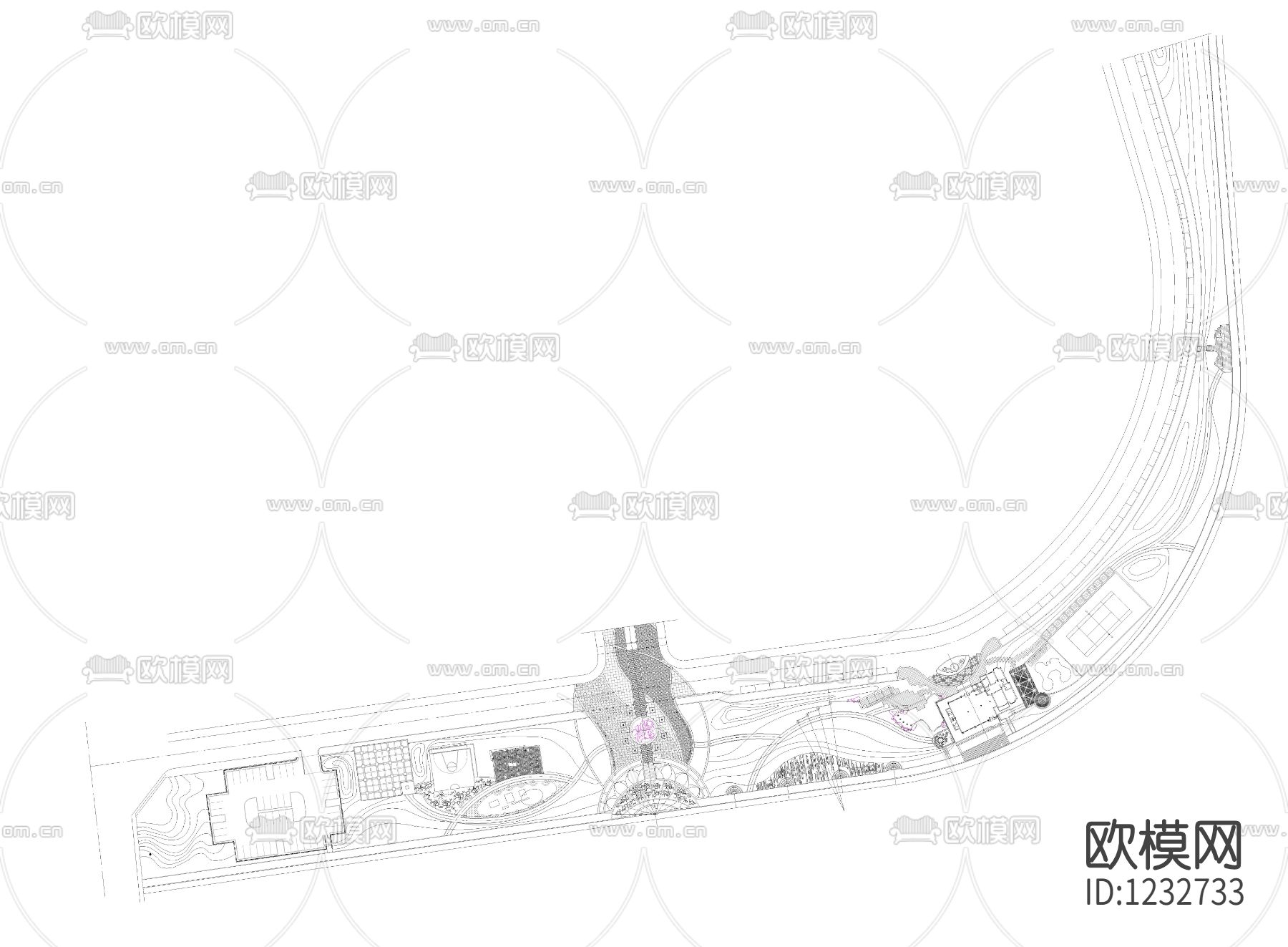 成都利通华阳住宅小区景观施工图下载