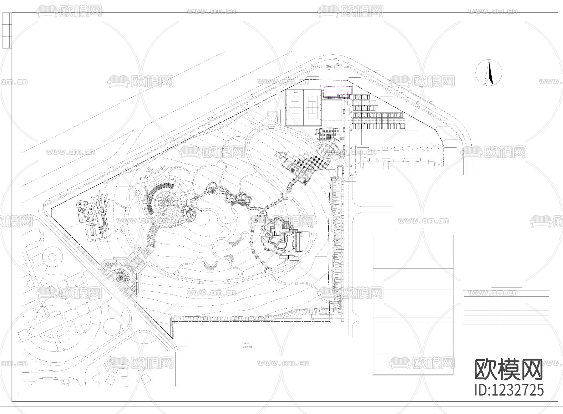 彩田公园园林环境设计施工图下载