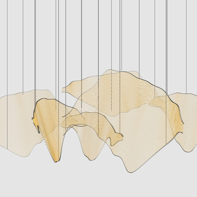  现代水晶装饰灯su模型 