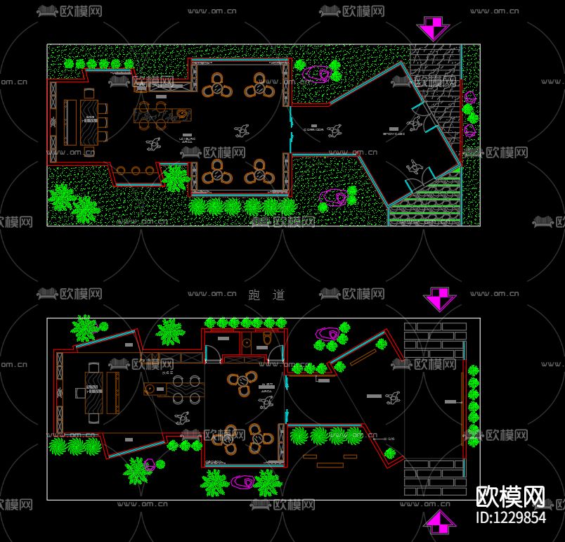 300平方休闲屋方案下载（渲染图1）