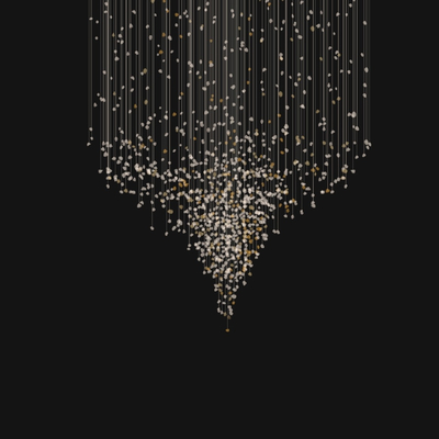  现代水晶装饰灯su模型 