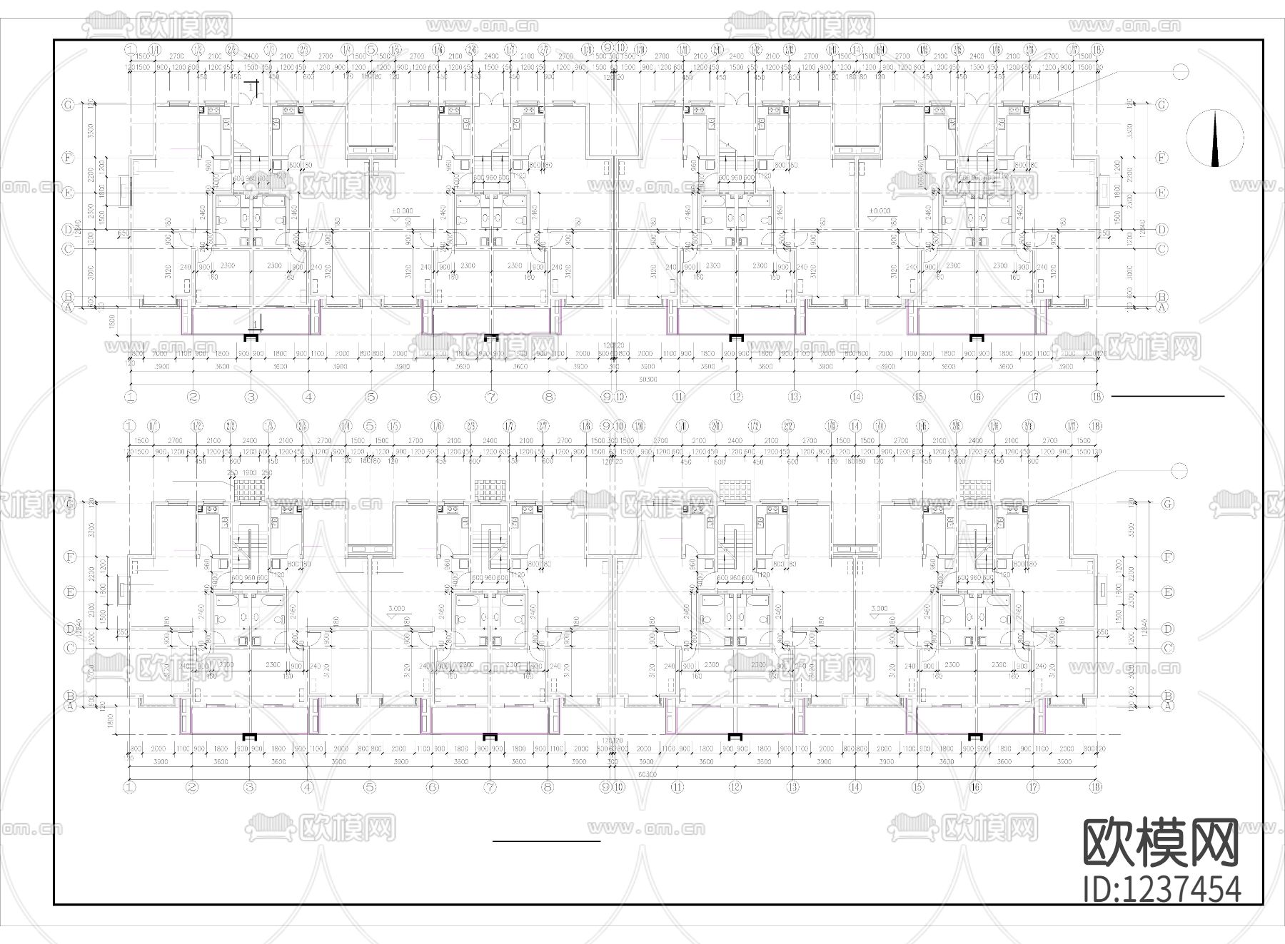 多层住宅楼总图下载