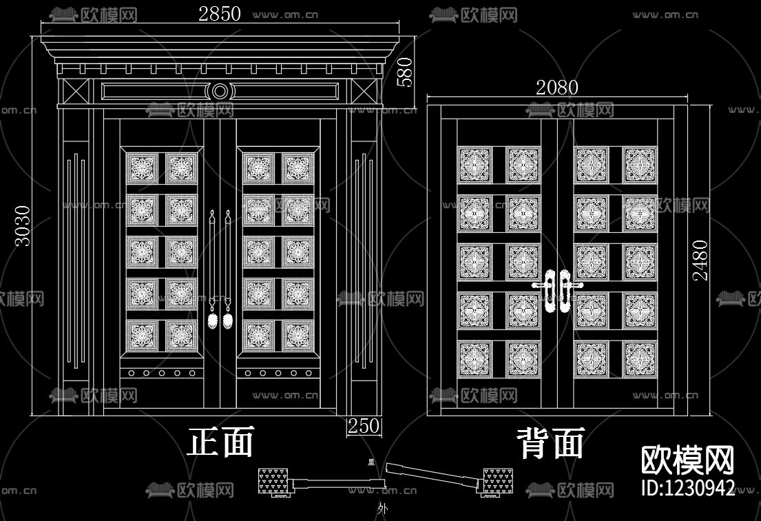 9款别墅豪宅大门造型款式