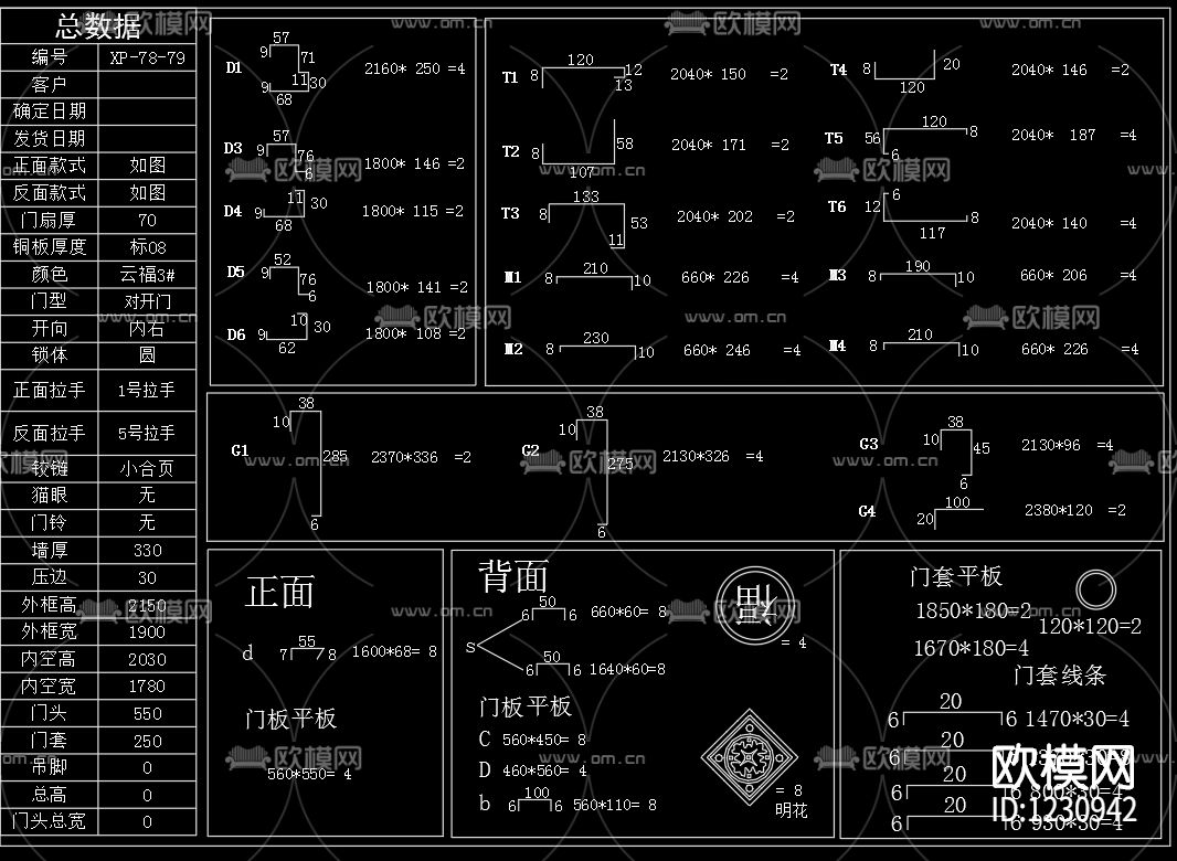 9款别墅豪宅大门造型款式