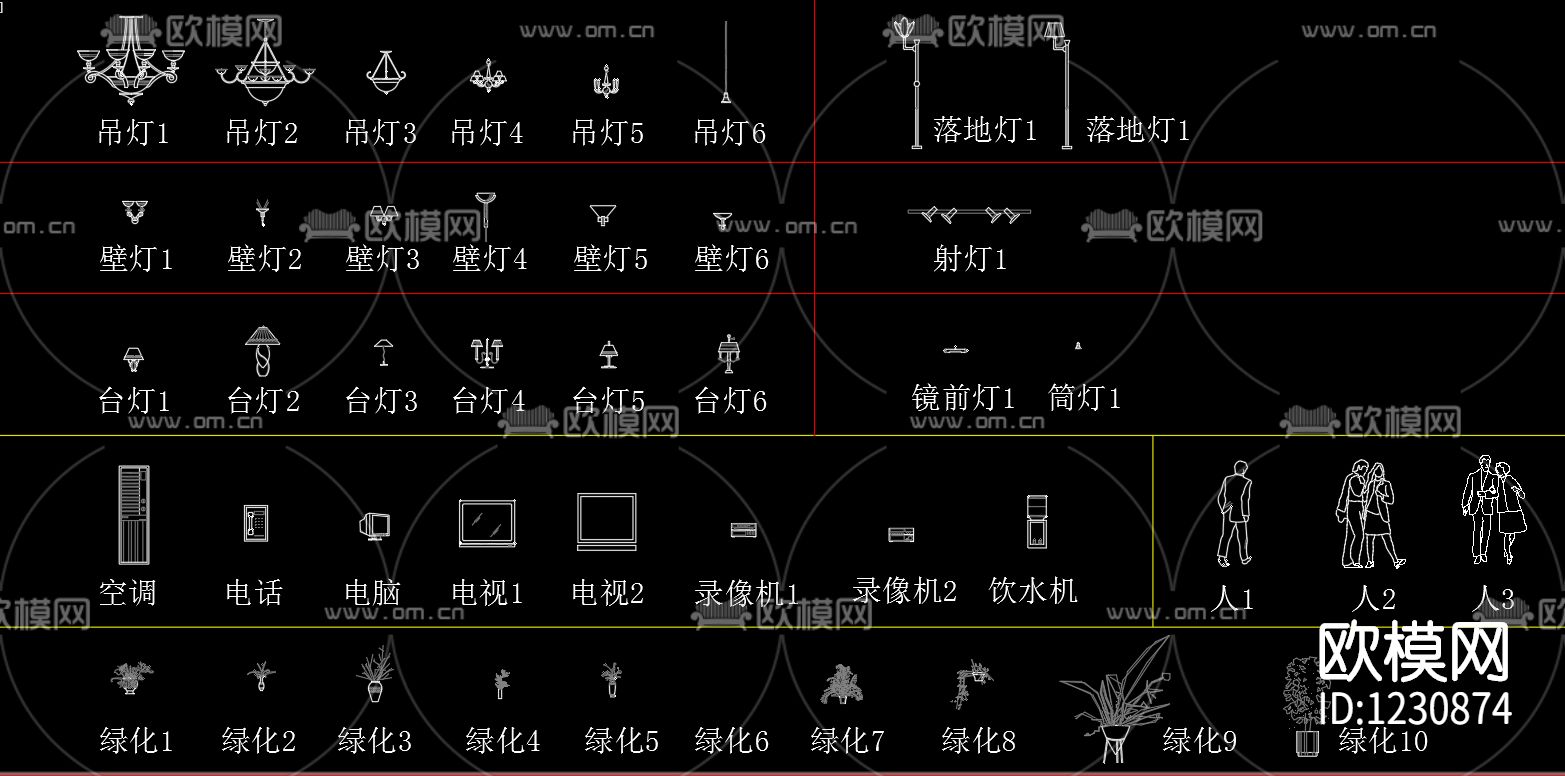 最新平面图库配文字标注下载（渲染图1）