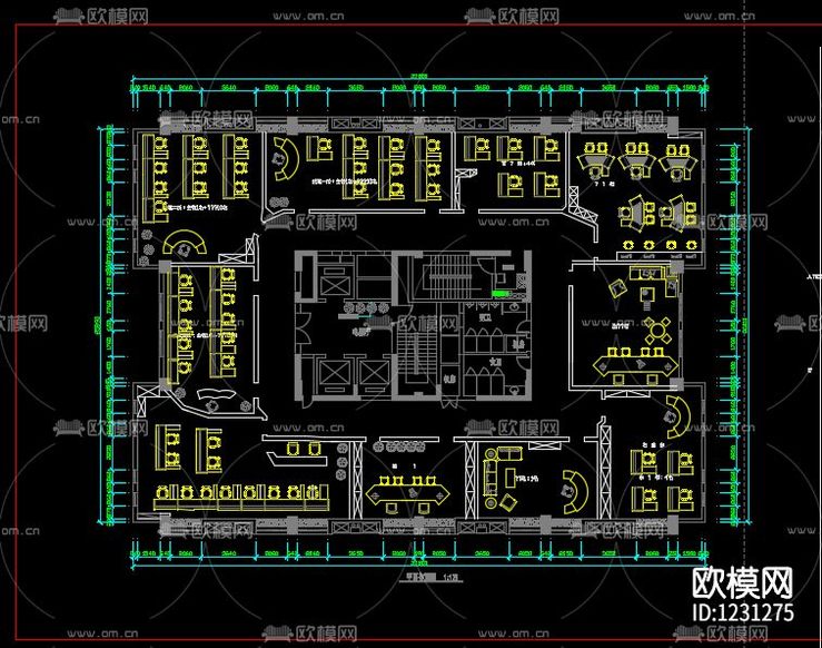 办公区-免费3dmax模型库-欧模网