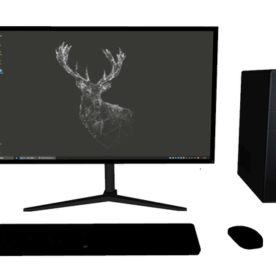  现代电脑键盘主机su模型 