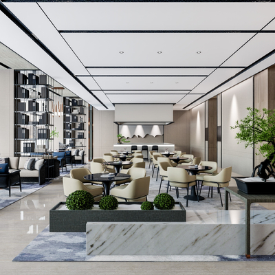  现代售楼处su模型 