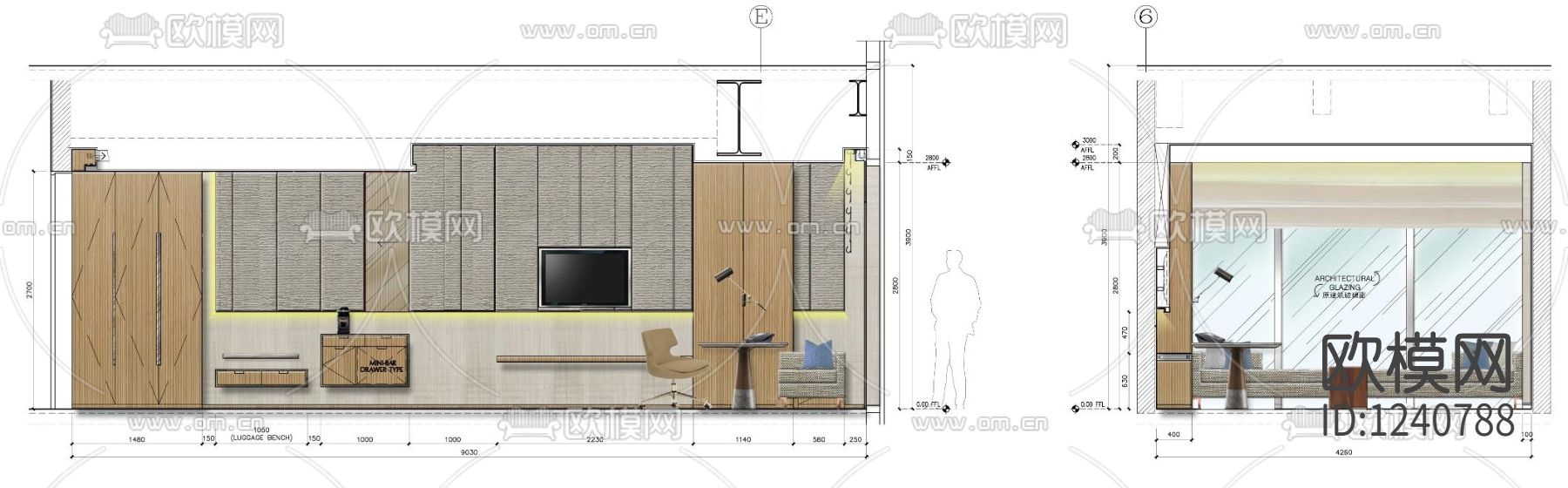 中国江阴澄星万豪酒店客房设计方案+效果图下载（渲染图8）