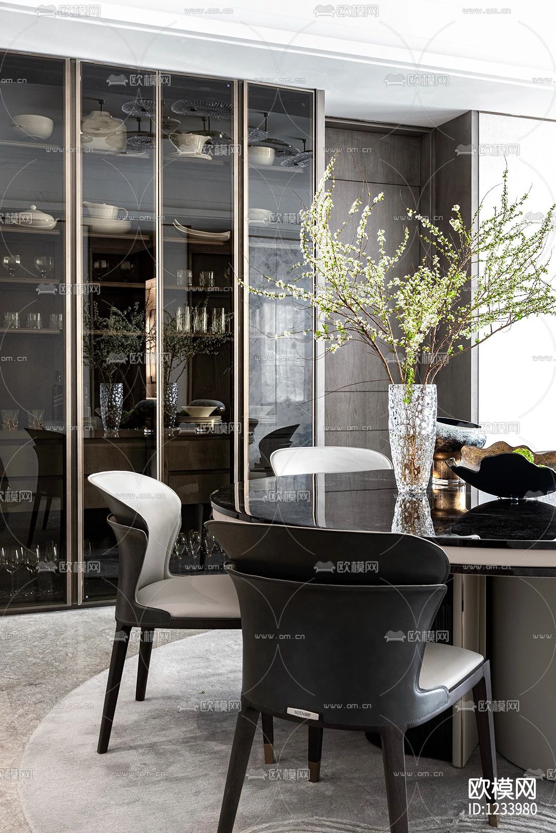 上海海珀外滩283m²大平层样板间效果图CAD施工图下载（渲染图5）