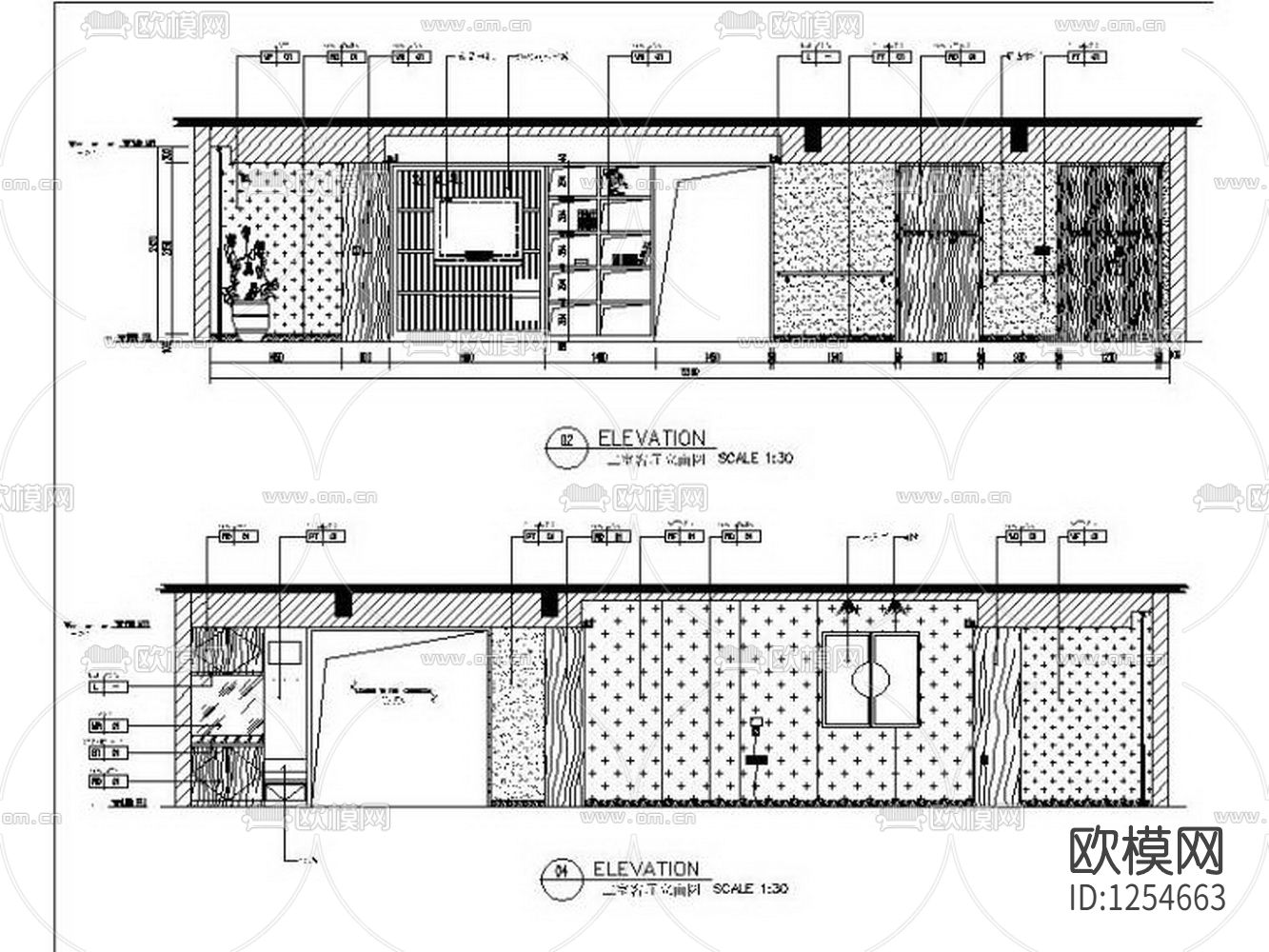 高档养老院两居室客房室内设计施工图下载（渲染图3）