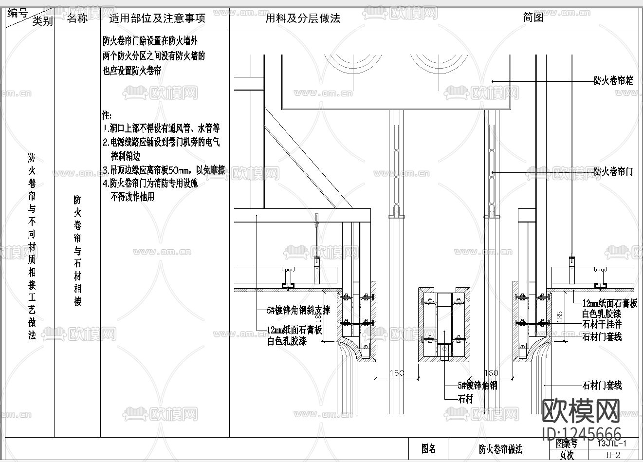 消防卷帘门节点大样下载（渲染图2）