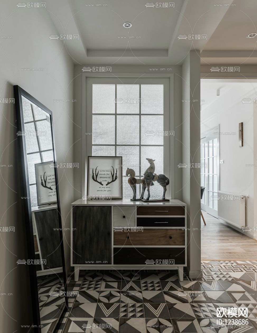 北欧住宅施工图实景照片下载（渲染图2）