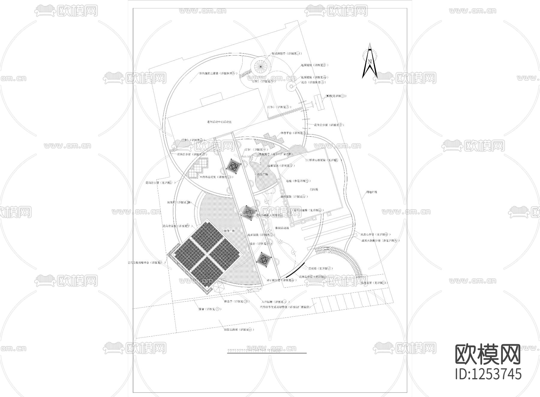 余杭镇老年公园环境工程施工图下载
