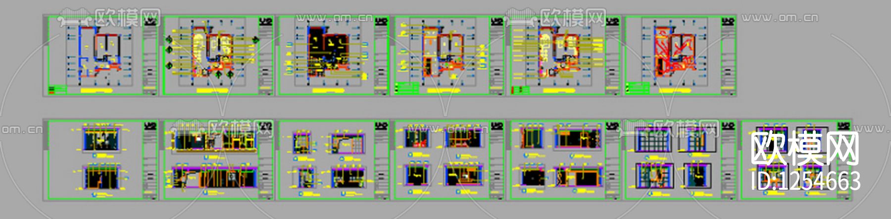 高档养老院两居室客房室内设计施工图下载（渲染图5）