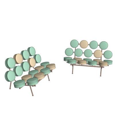  现代公共椅su模型 