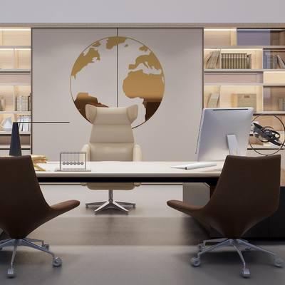  现代总经理办公室su模型 