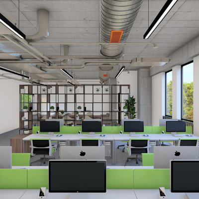  现代办公室su模型 