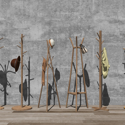  北欧衣架su模型 