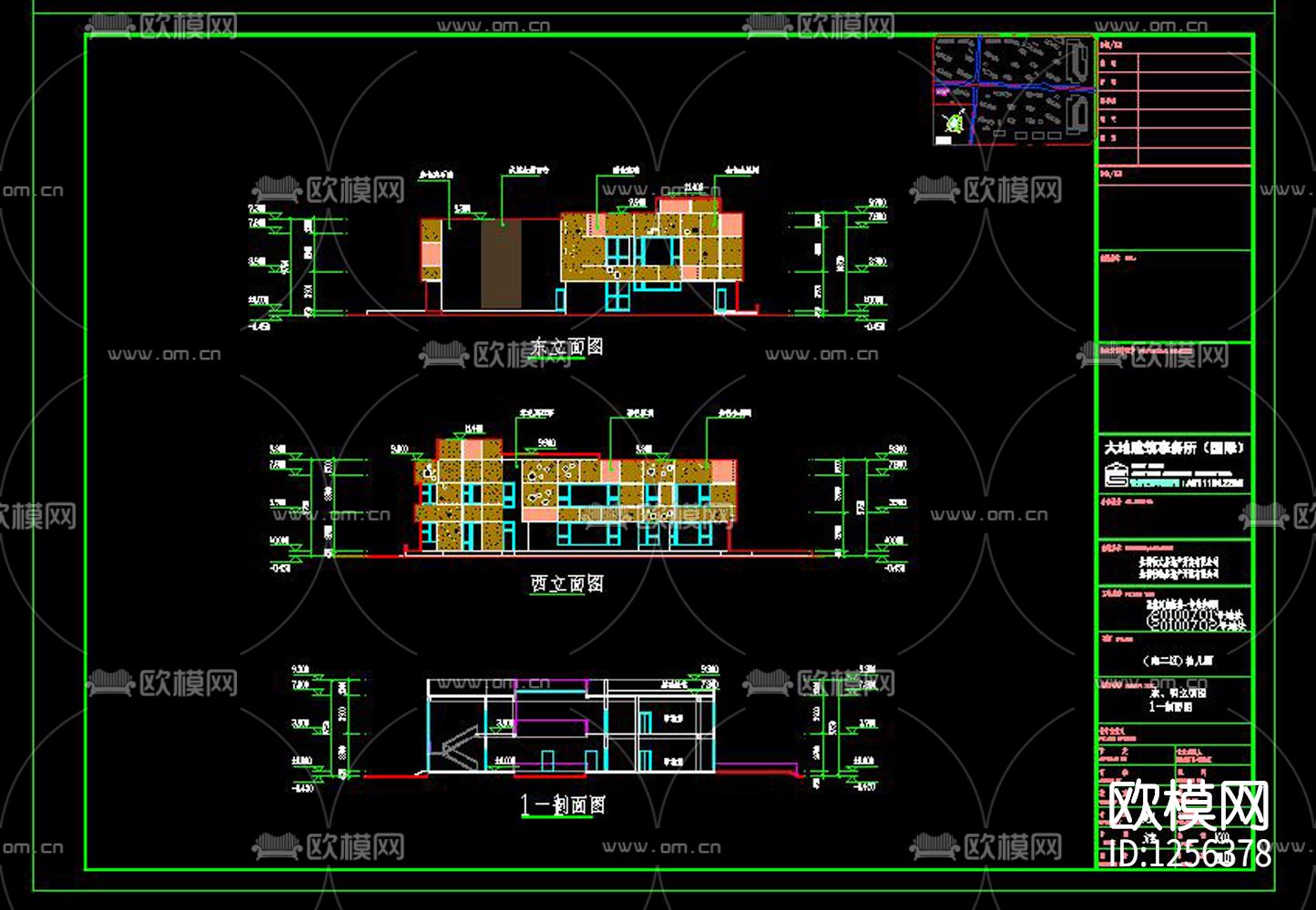 幼儿园cad施工图下载（渲染图7）
