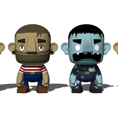  现代玩具木偶su模型 