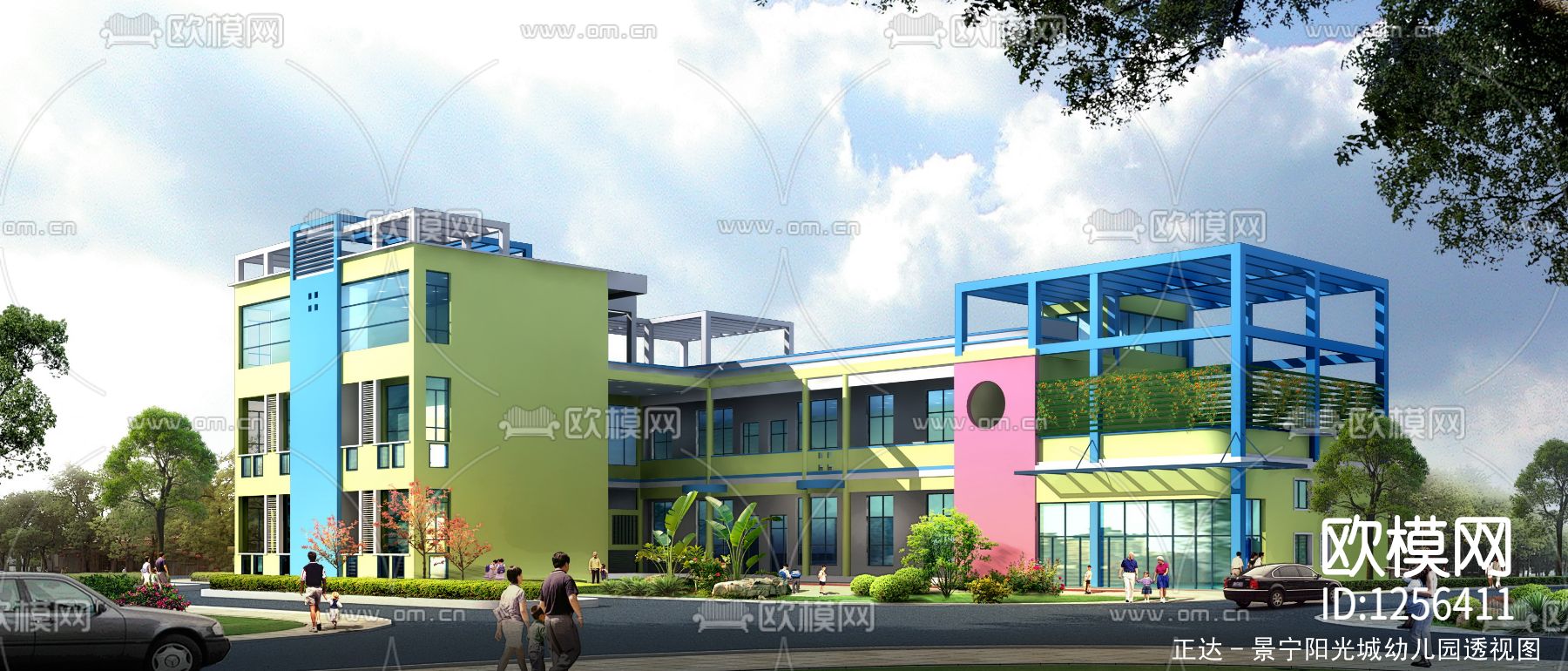 幼儿园设计cad施工图下载（渲染图3）