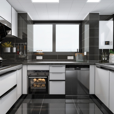  现代厨房su模型 