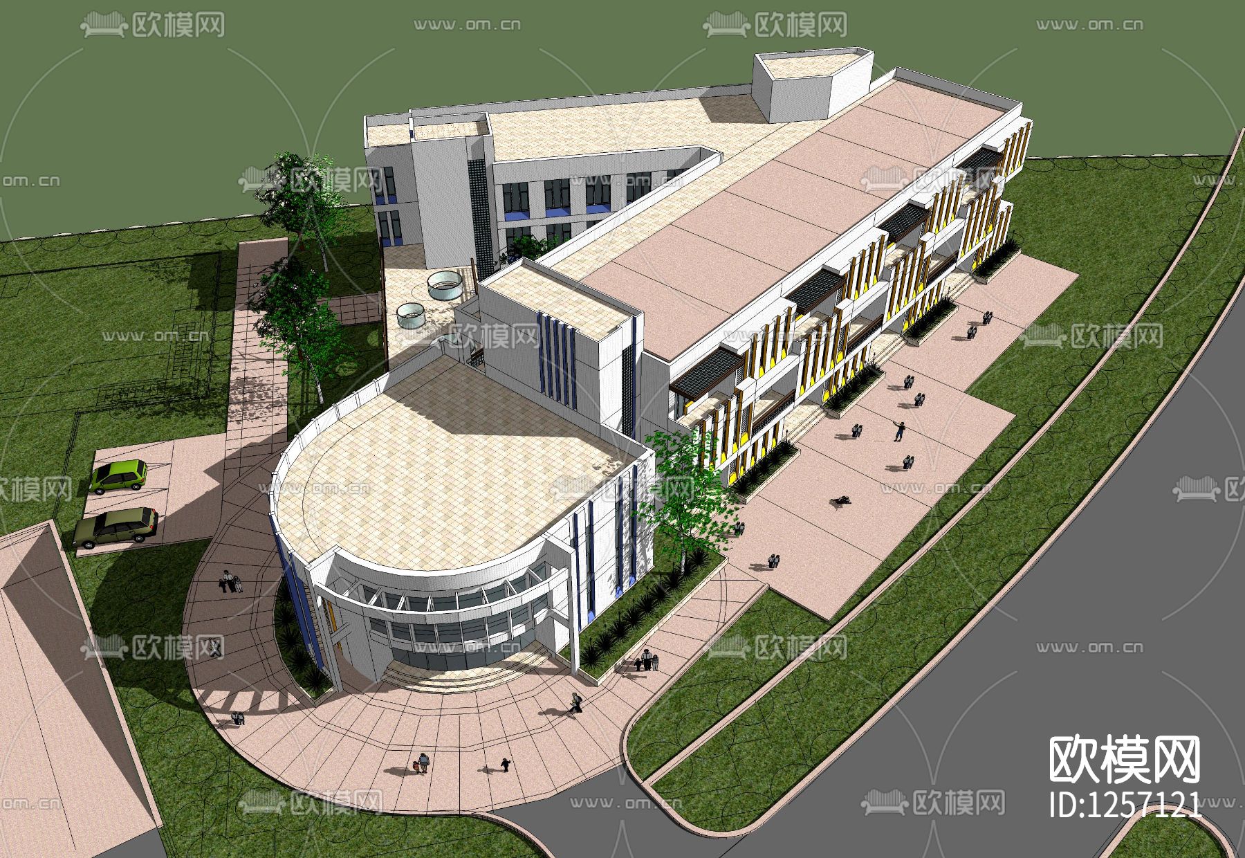 幼儿园cad施工图下载（渲染图4）