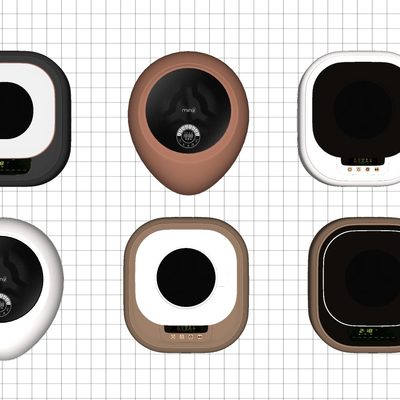  现代洗衣机su模型 