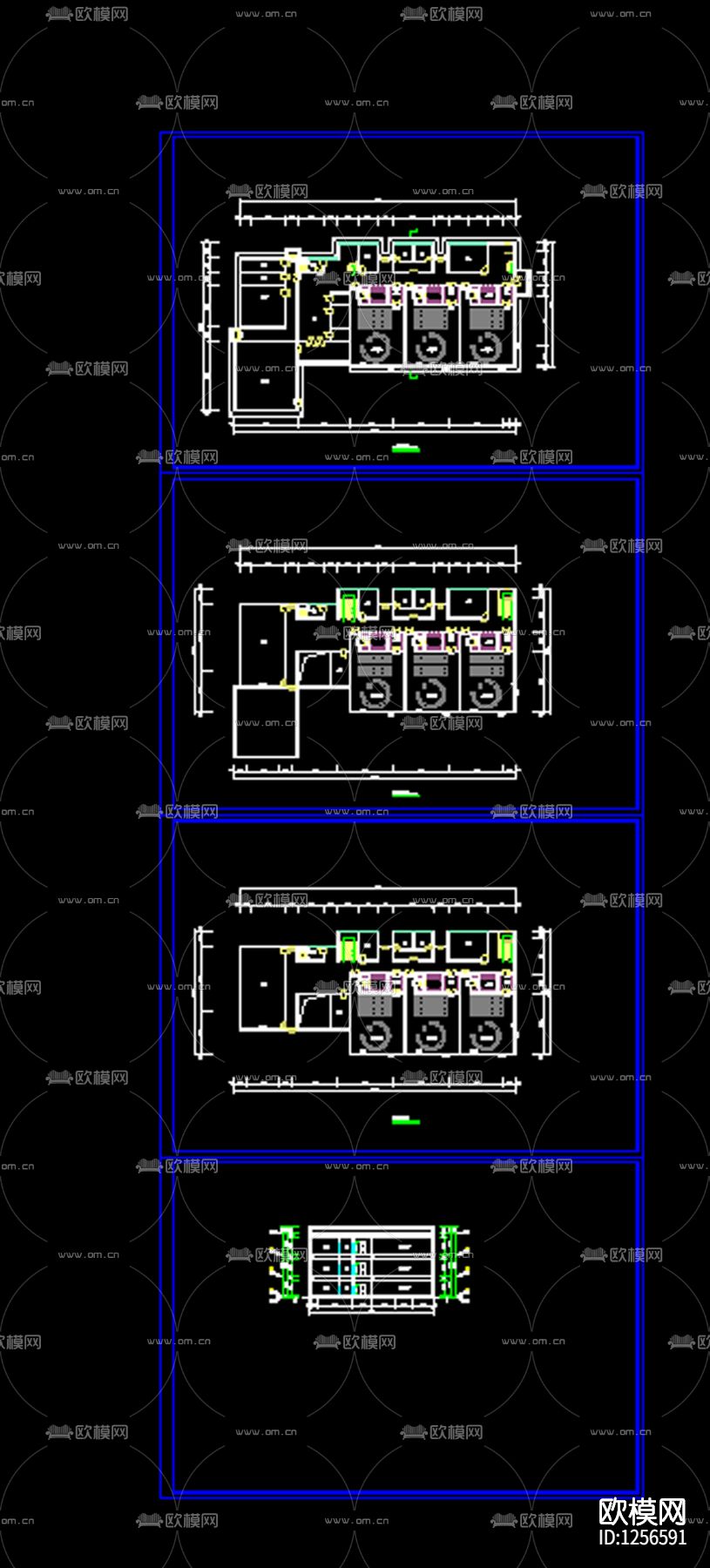 幼儿园设计cad施工图下载（渲染图1）