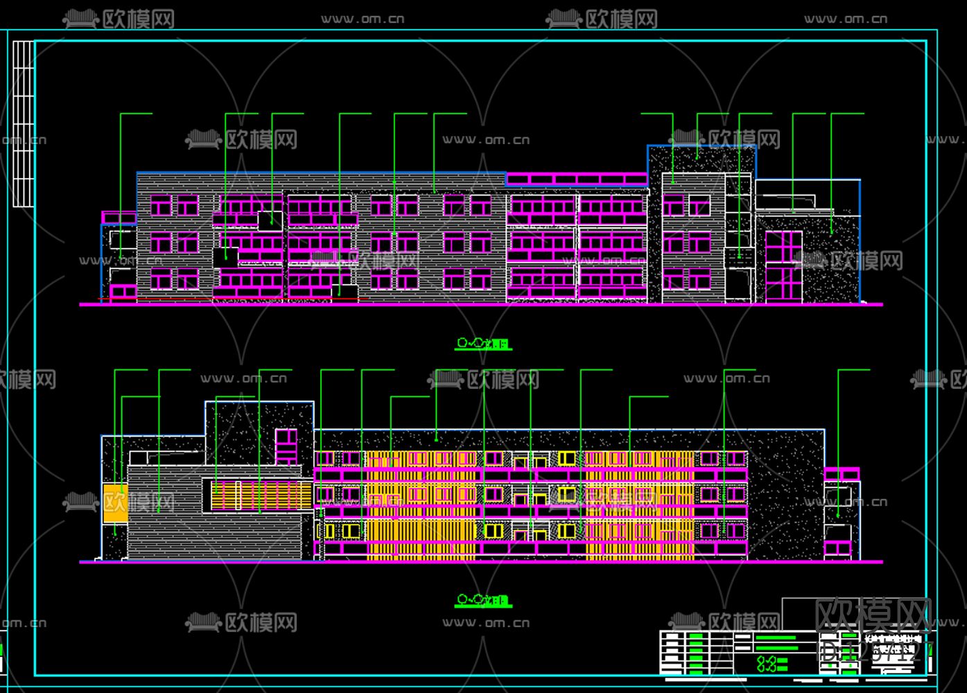 幼儿园cad施工图下载（渲染图2）