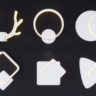  现代儿童卡通灯具吸顶灯su模型 