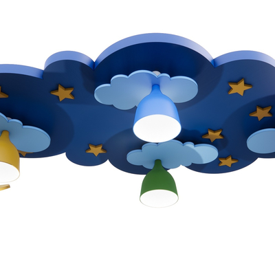  现代儿童卡通吸顶灯su模型 