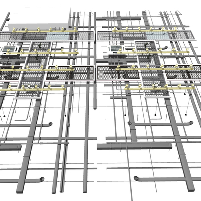 工业风装饰消防通风管道su模型